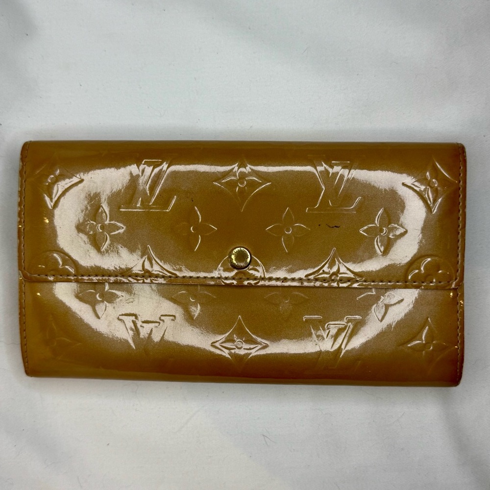 Louis Vuitton Tan Vernis Satah Long Wallet